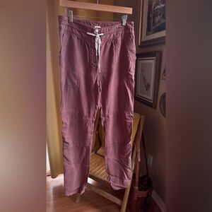 Wilfred Lightweight Drawstring Jogger Pants Rose Mauve Pink Relaxed Fit Casual